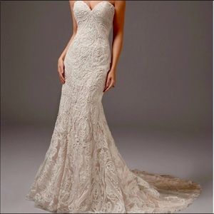 Sottero & Midgely (new/never worn) strapless A-line wedding dress.